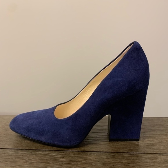Celine Deep Blue Suede Heels - Picture 6 of 16